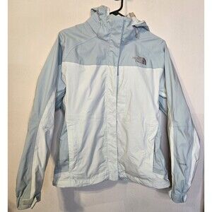 North Face HyVent Coat Light Blue Inside Tan Size S/P Women's